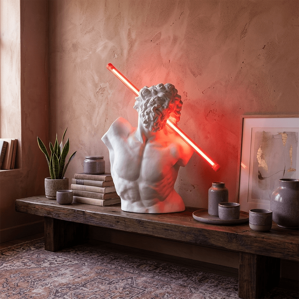 Cassius tafellamp in sculptuurstijl