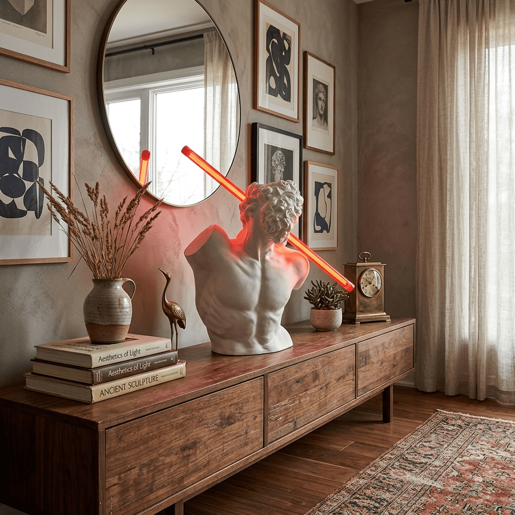 Cassius tafellamp in sculptuurstijl