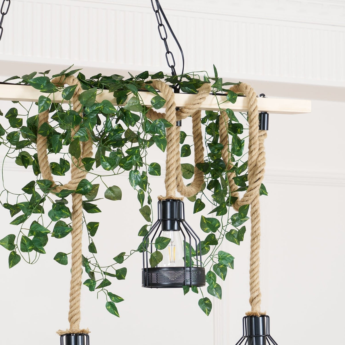 Arove hanglamp van hennepkoord industriële stijl