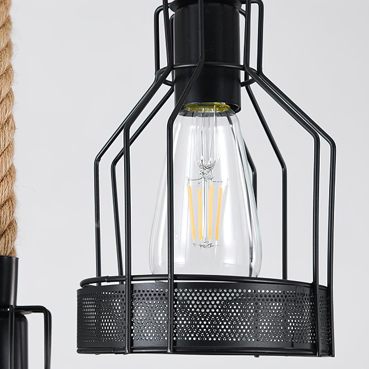 Arove hanglamp van hennepkoord industriële stijl