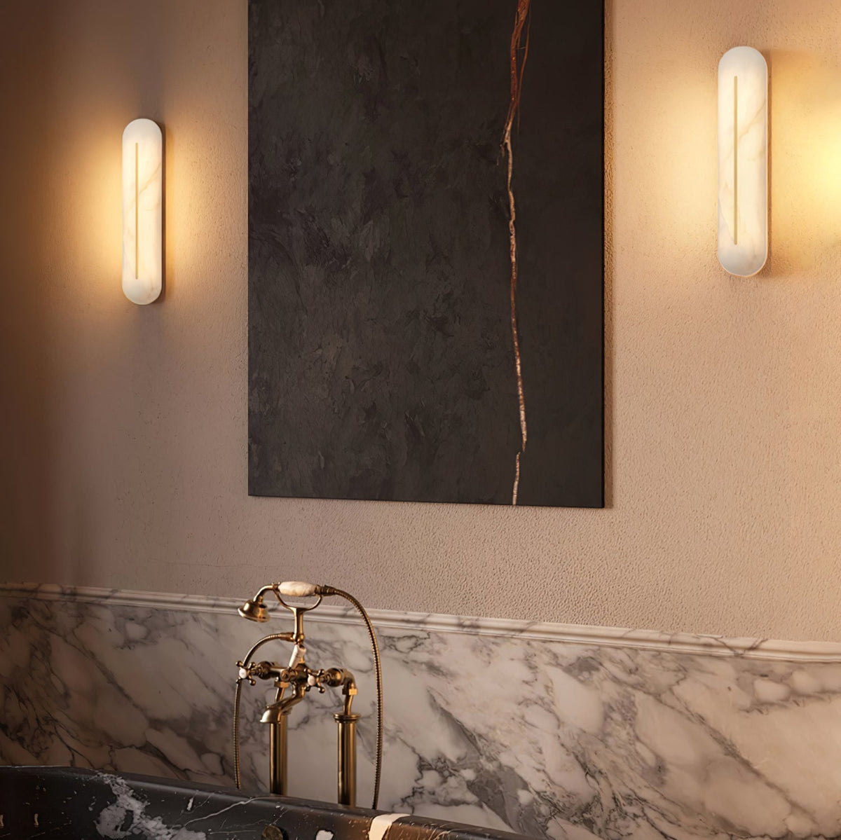 Armaryra Oblong albasten wandlamp