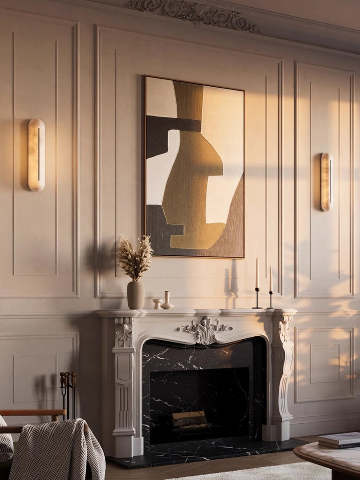 Armaryra Oblong albasten wandlamp