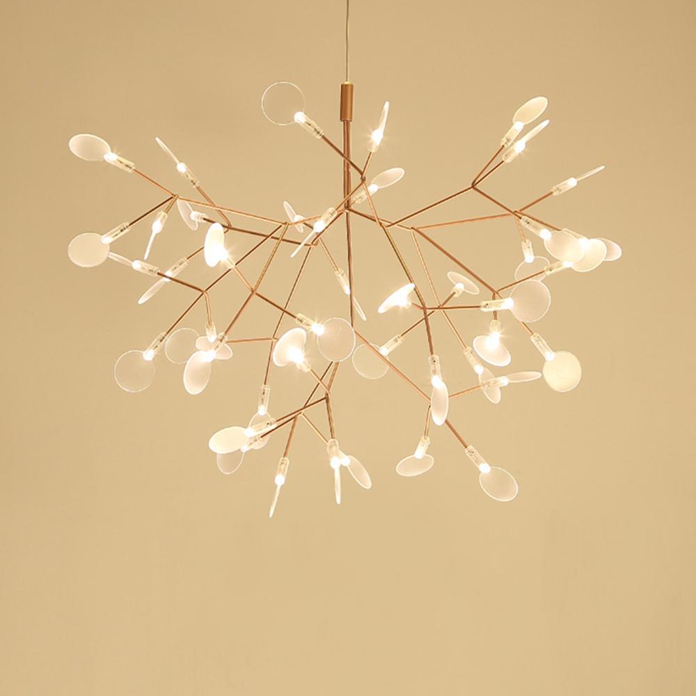 Auroreon Kroonluchter roségoud Firefly LED Tak