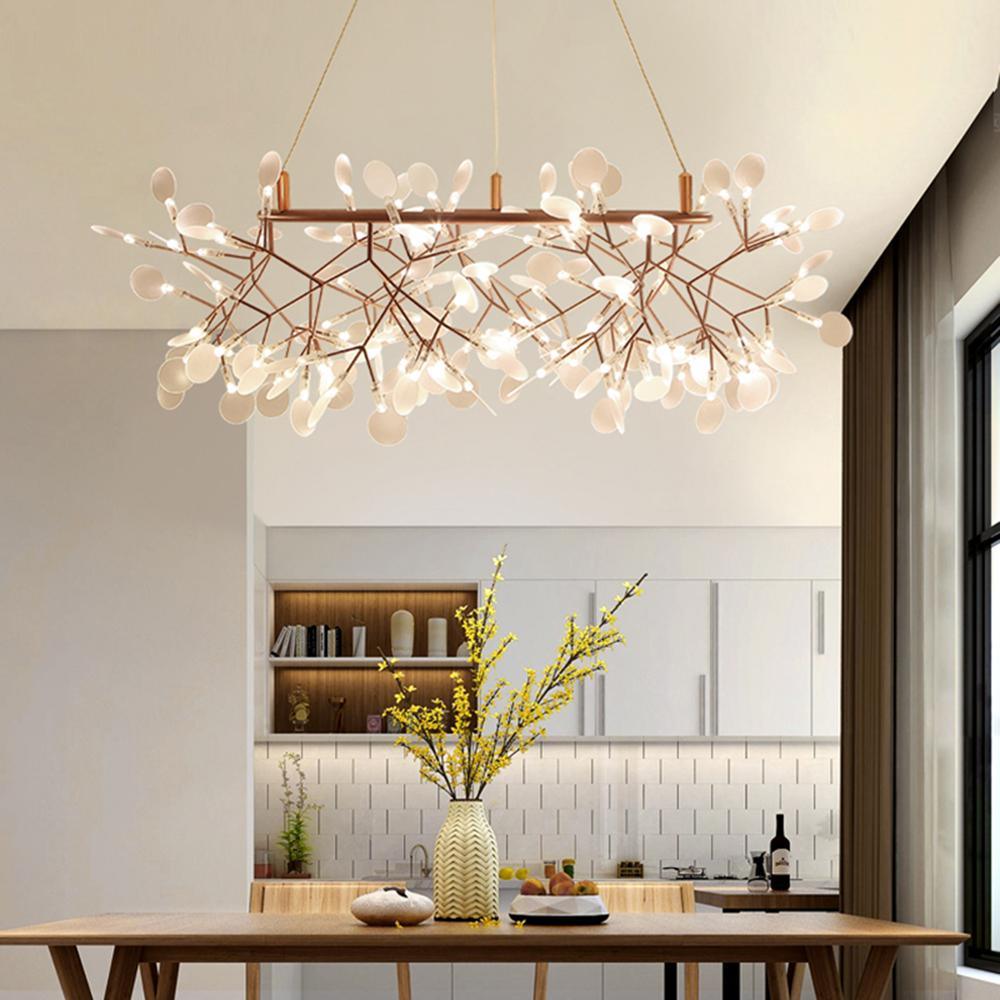 Auroreon Kroonluchter roségoud Firefly LED Tak