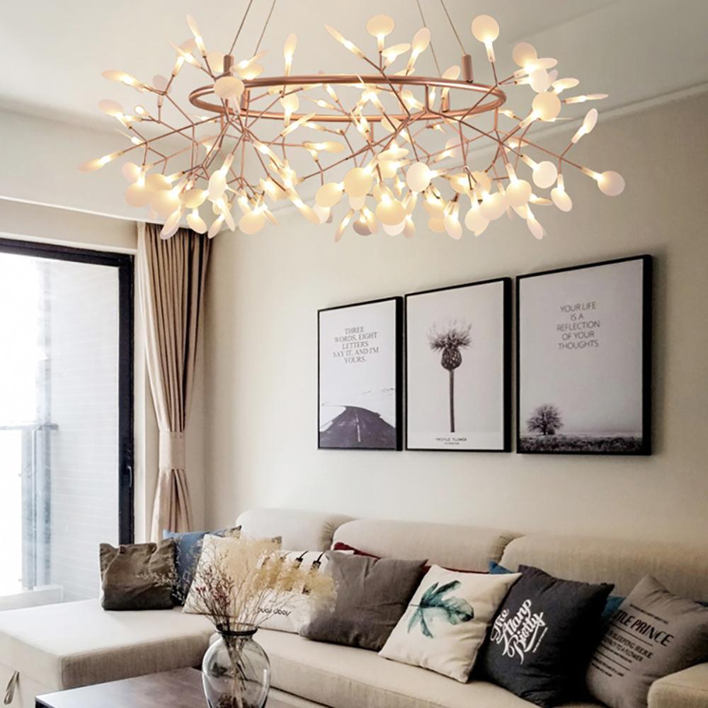 Auroreon Kroonluchter roségoud Firefly LED Tak