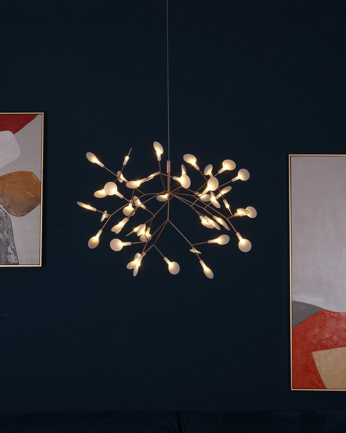 Auroreon Kroonluchter roségoud Firefly LED Tak