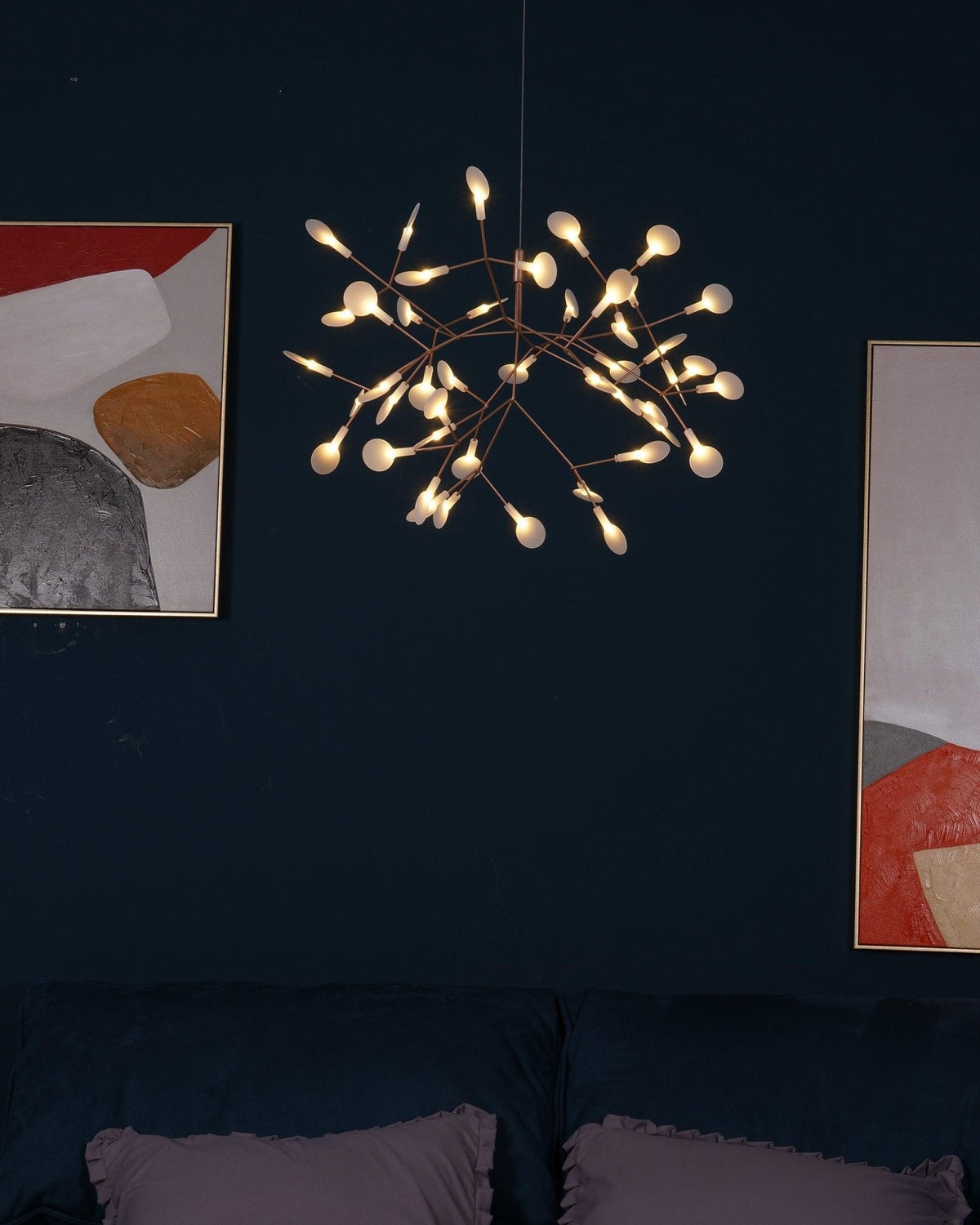 Auroreon Kroonluchter roségoud Firefly LED Tak