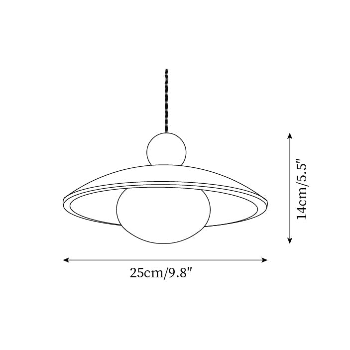 Travaro travertin hanglamp met houten accent