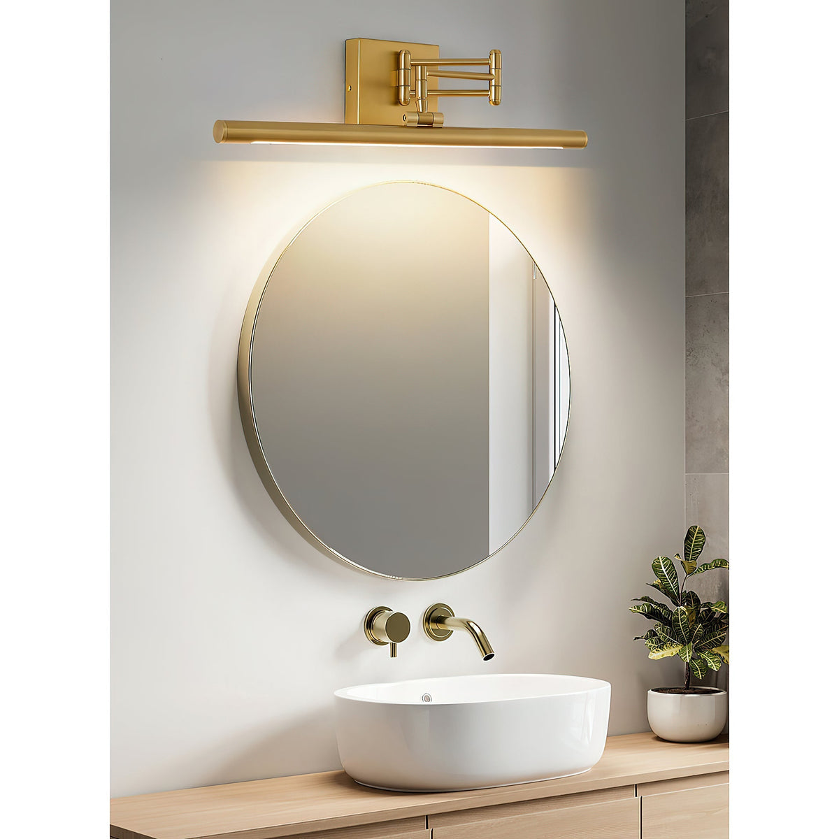 Hinkley Stokes messing wandlamp