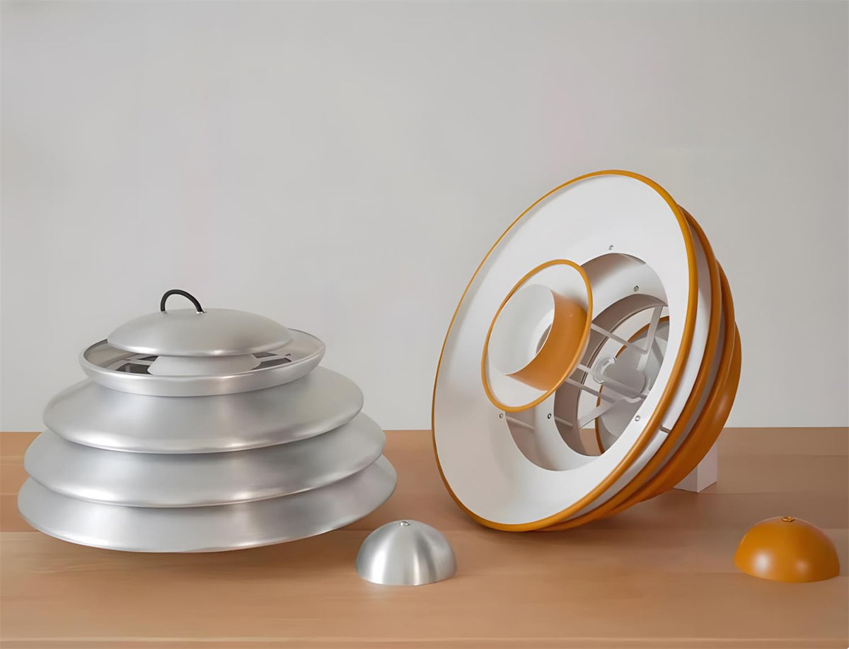 Rivalaine hanglamp oranje aluminium
