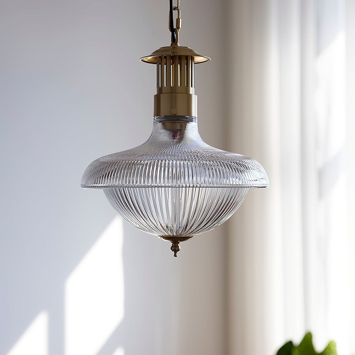 Velenora hanglamp van goudkleurig met helder