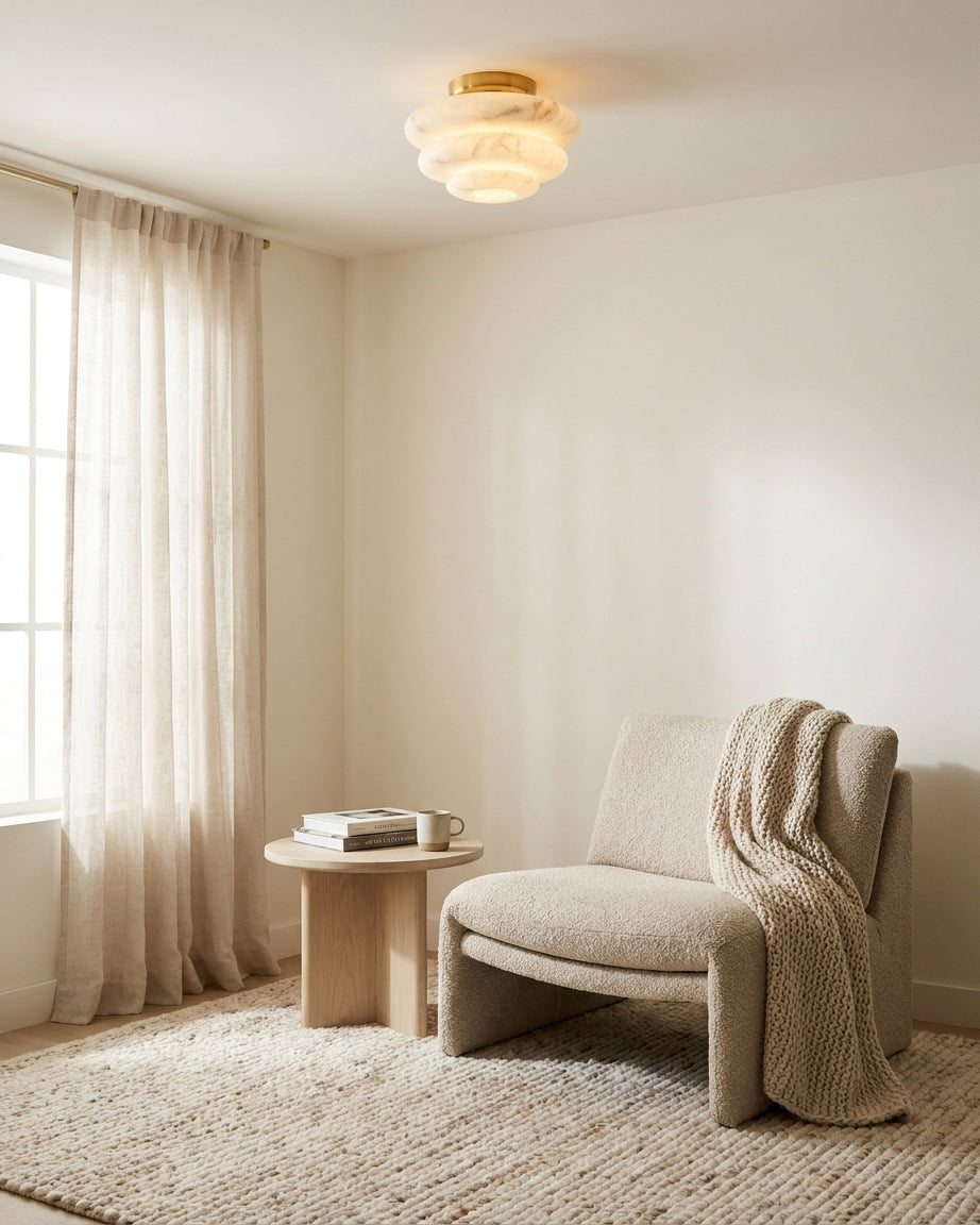 Nivueria albasten vlakke plafondlamp