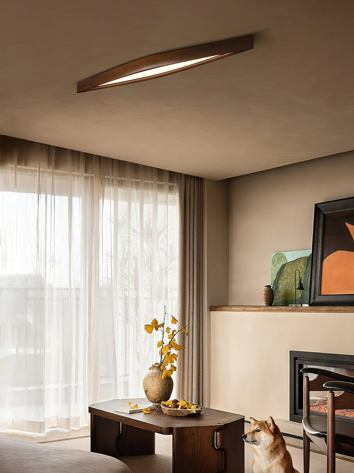 Alnoreth Nordic Horizon Lineaire plafondlamp van hout