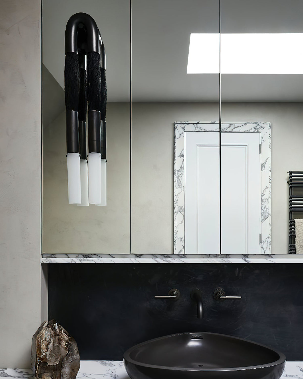 Aurelielle wandlamp met paardenhaar en messing afwerking