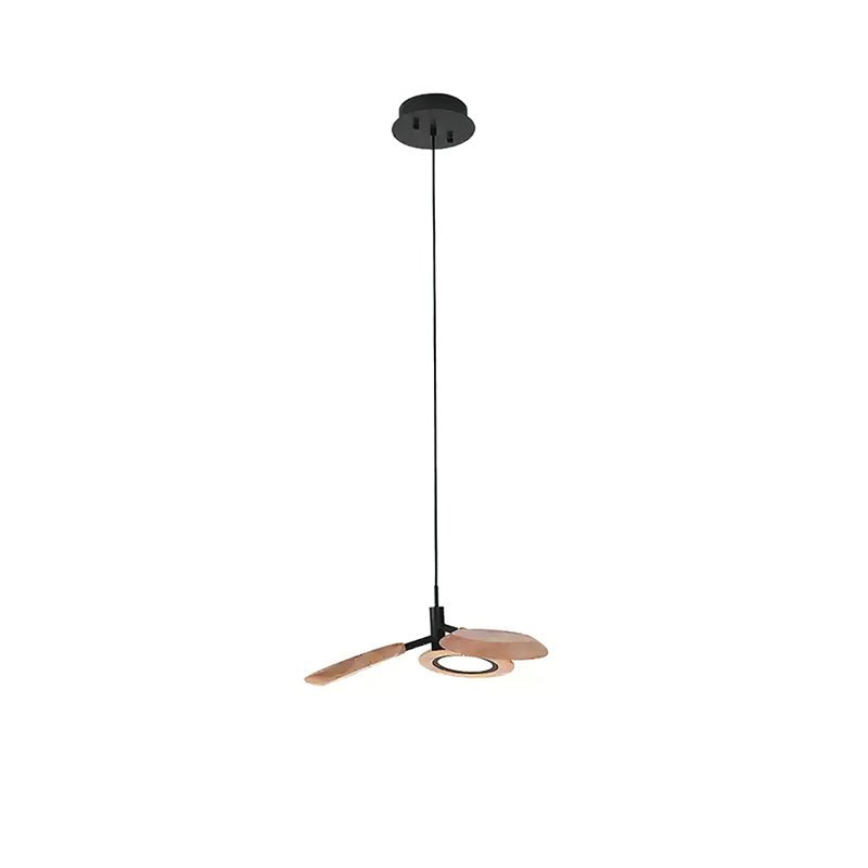 Alnoraris hanglamp met drie lagen van houten schijven