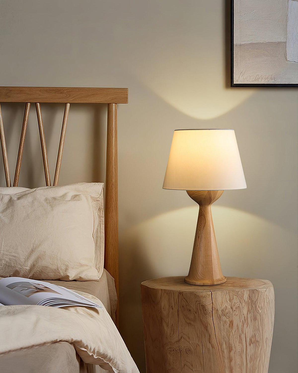 Tempo Vintage houten tafellamp