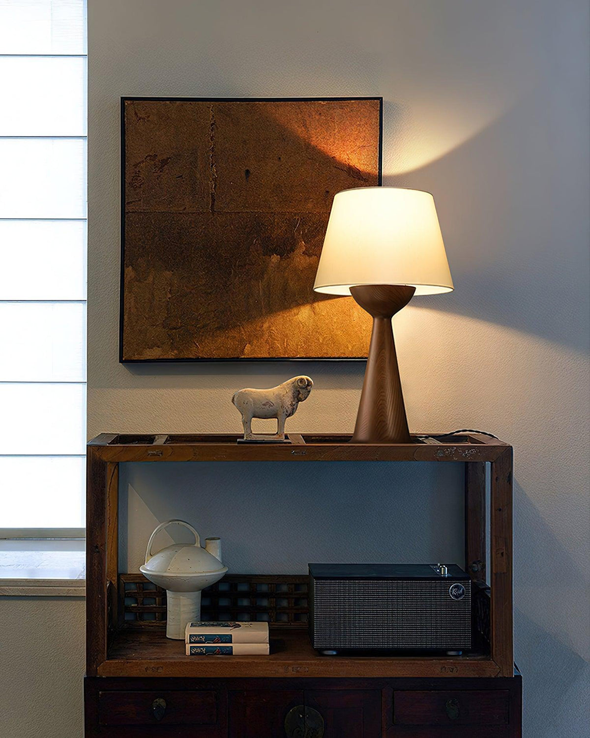 Tempo Vintage houten tafellamp
