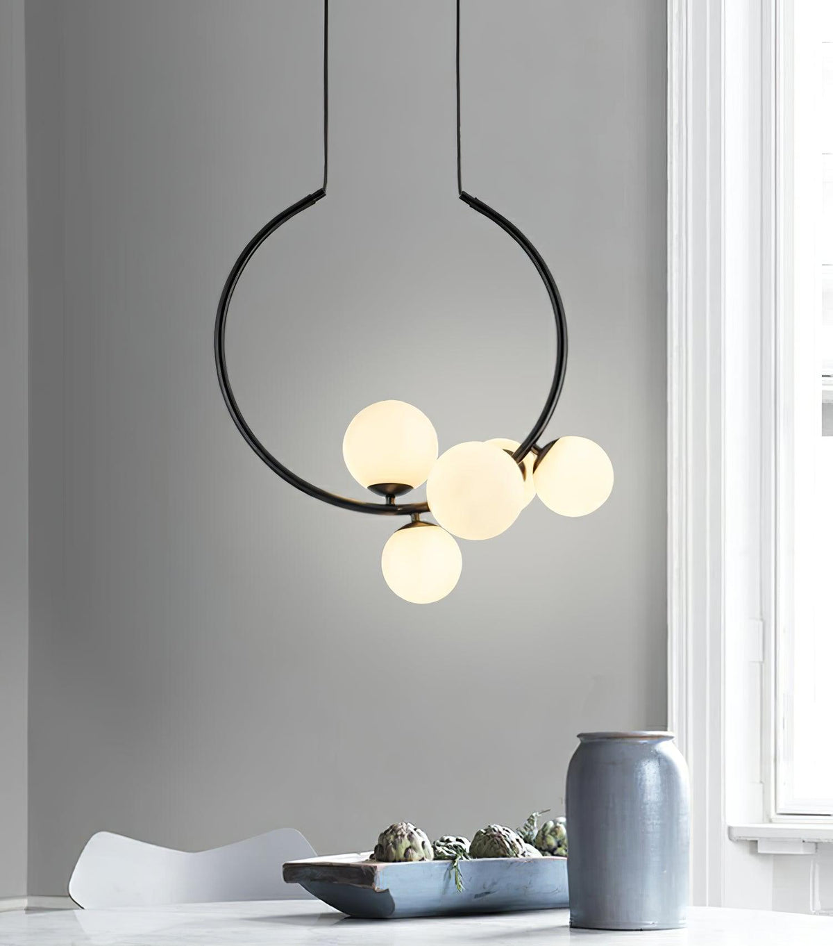 Cosorus hanglamp met glazen kap