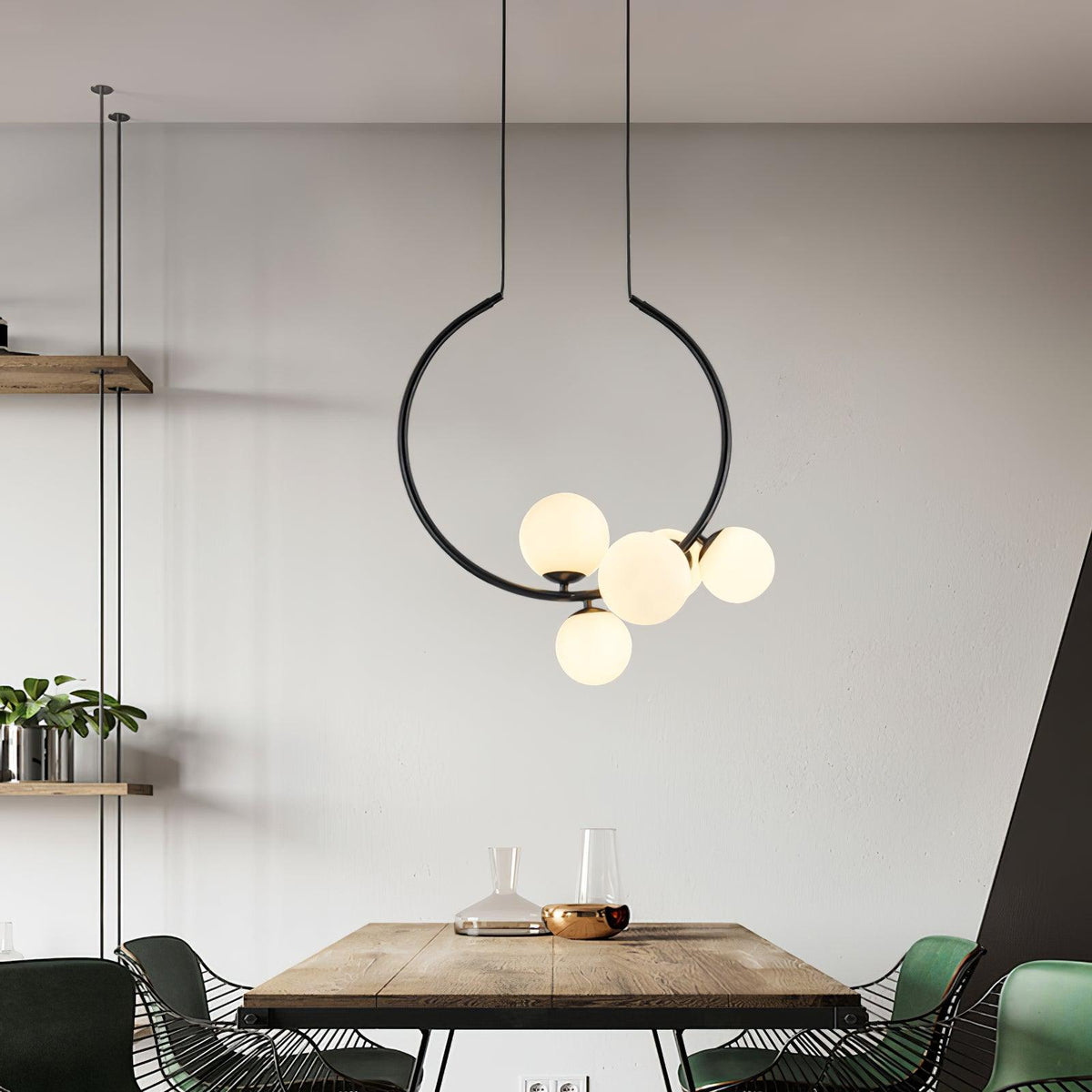 Cosorus hanglamp met glazen kap