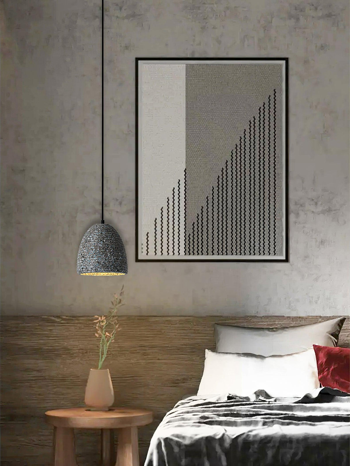 Moderne hanglamp van marmer en cement