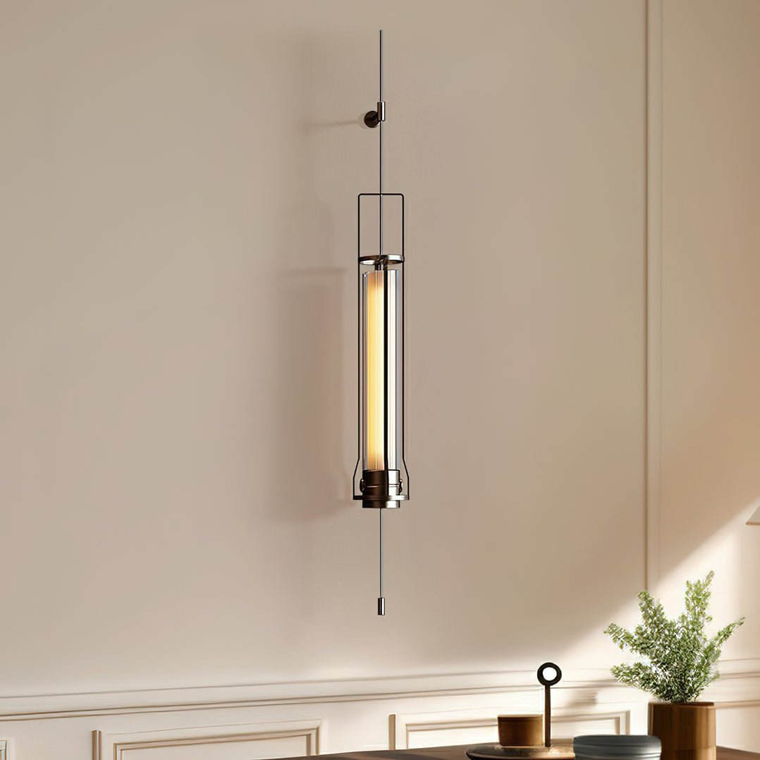 Lioralora moderne minimalistische wandlamp met cilindervormig glazen kapje