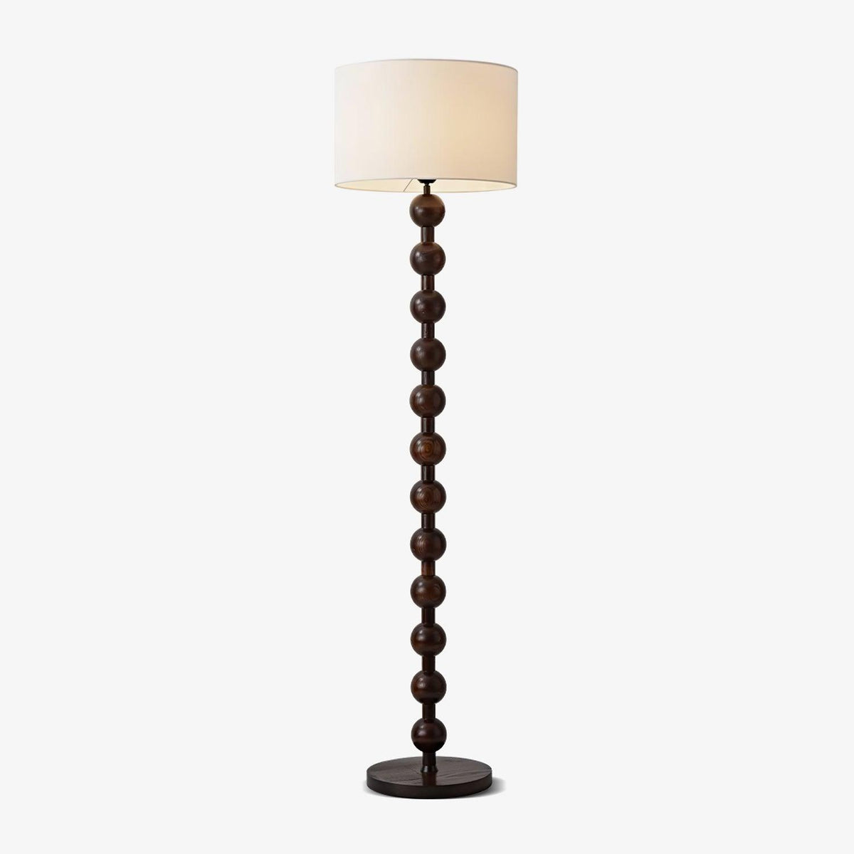 Paston houten vloerlamp met stoffen kap