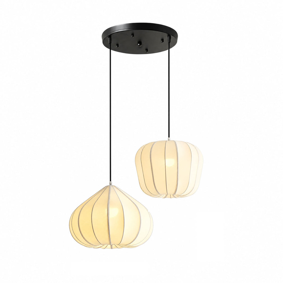 Fallowmere hanglamp van geribbelde stretchstof