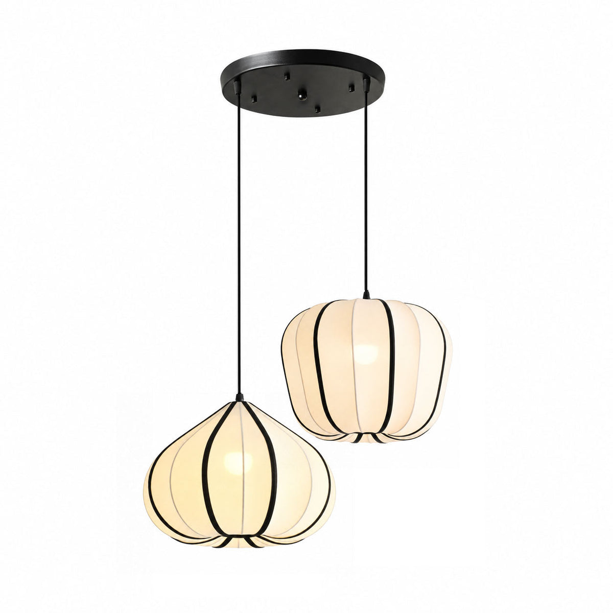 Fallowmere hanglamp van geribbelde stretchstof