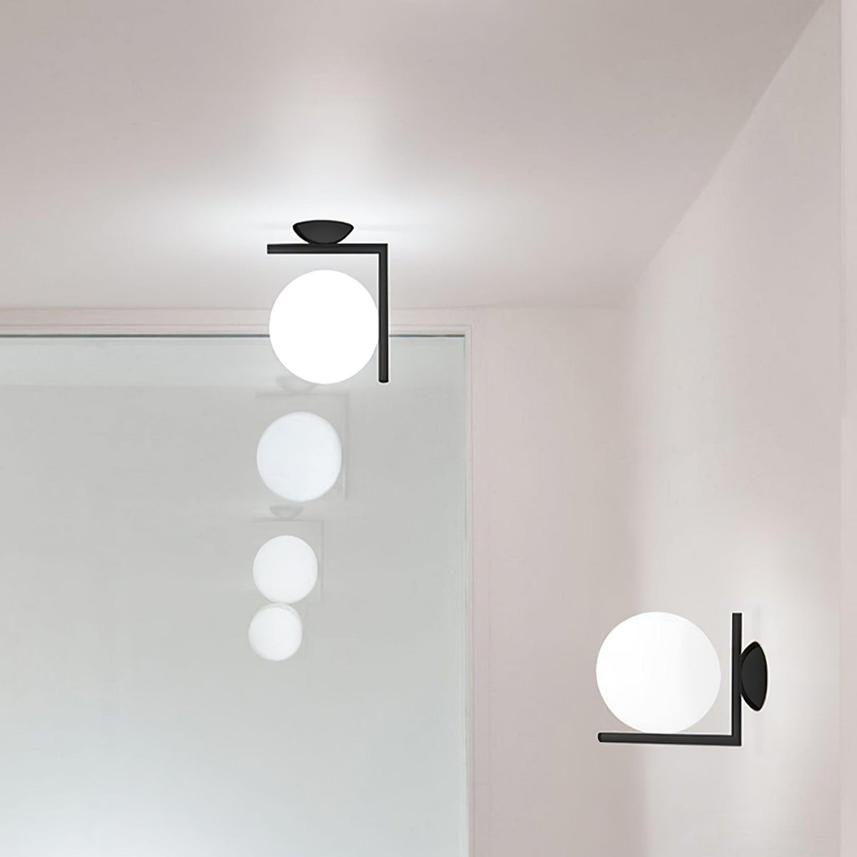 Joanna moderne minimalistische wandlamp van melkglas