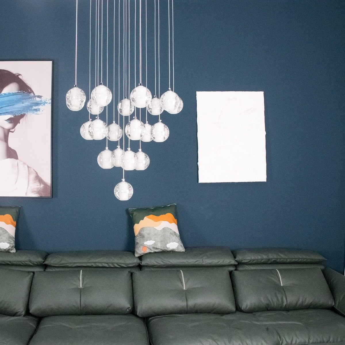 Kristallen bolcluster hanglamp
