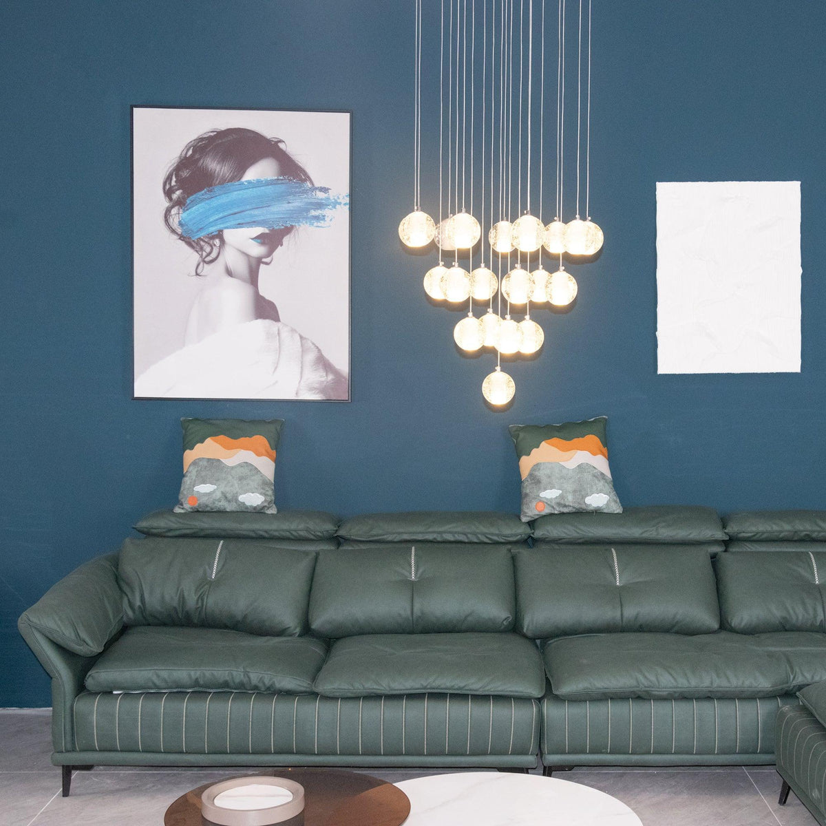 Kristallen bolcluster hanglamp