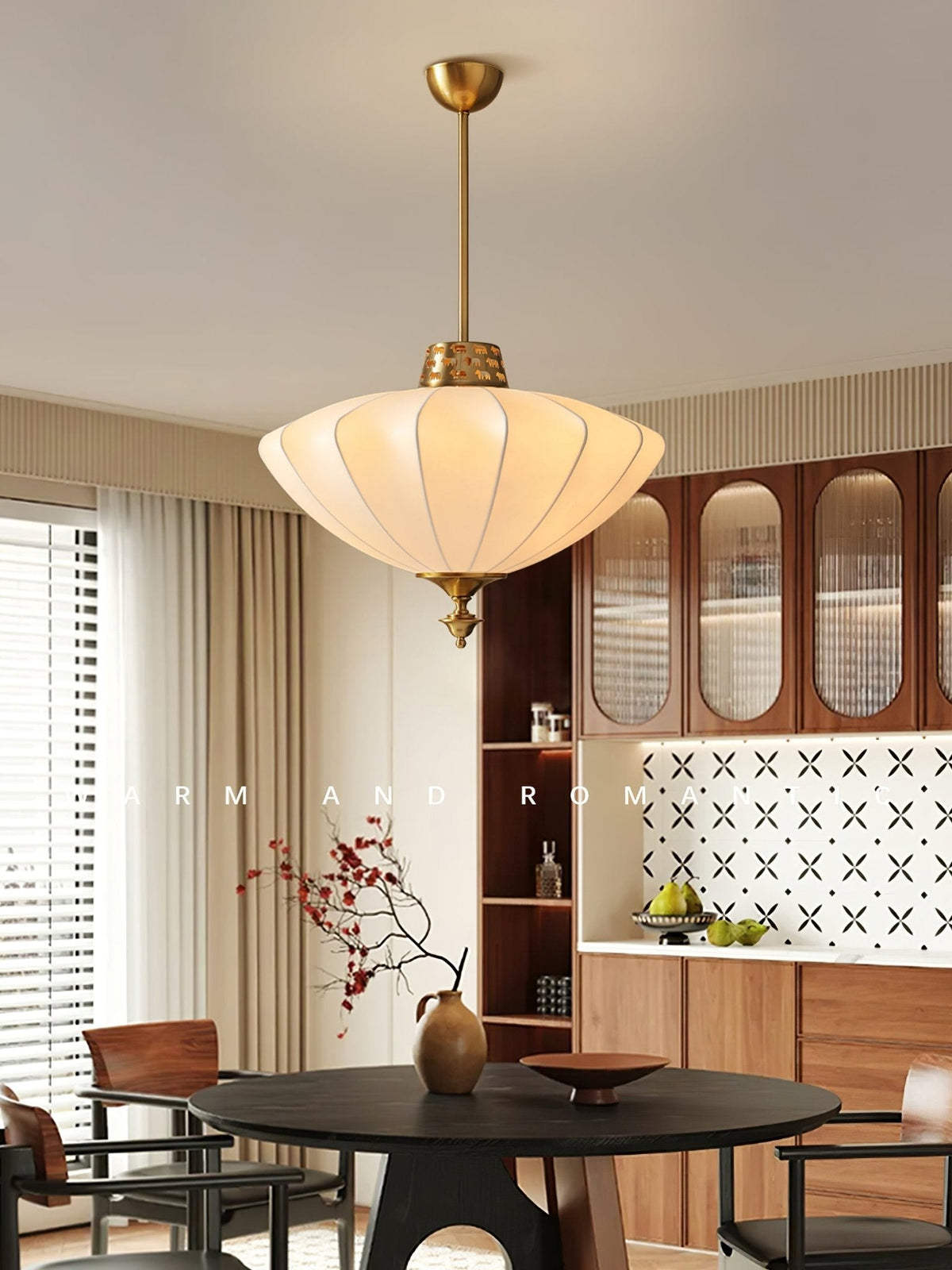 Ortalara elegantie Vintage Bloom zijde hanglamp