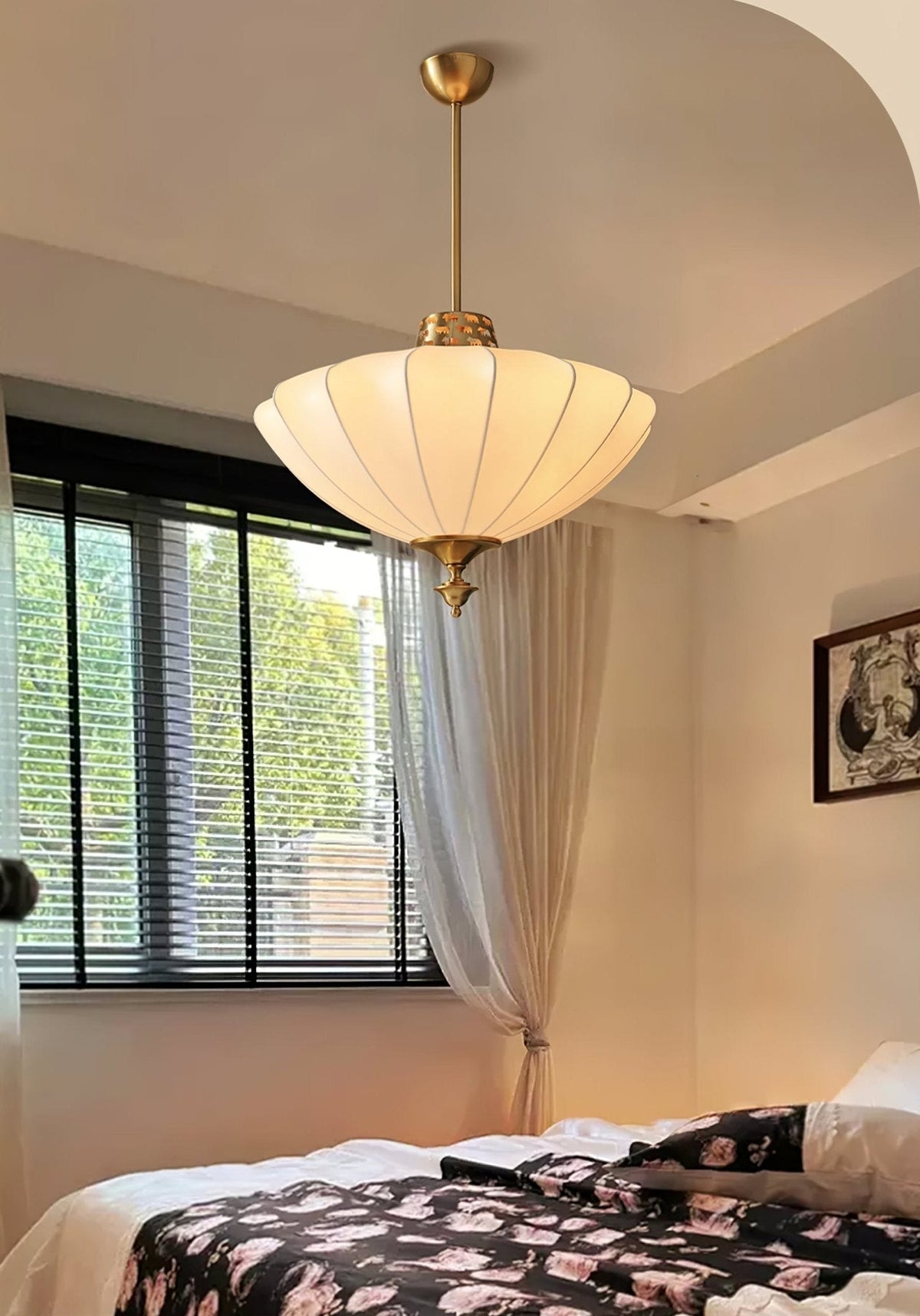 Ortalara elegantie Vintage Bloom zijde hanglamp