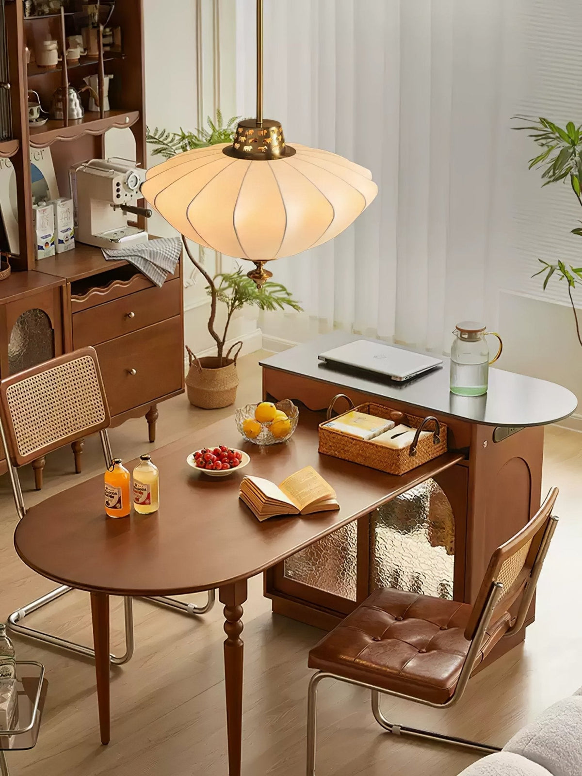 Ortalara elegantie Vintage Bloom zijde hanglamp