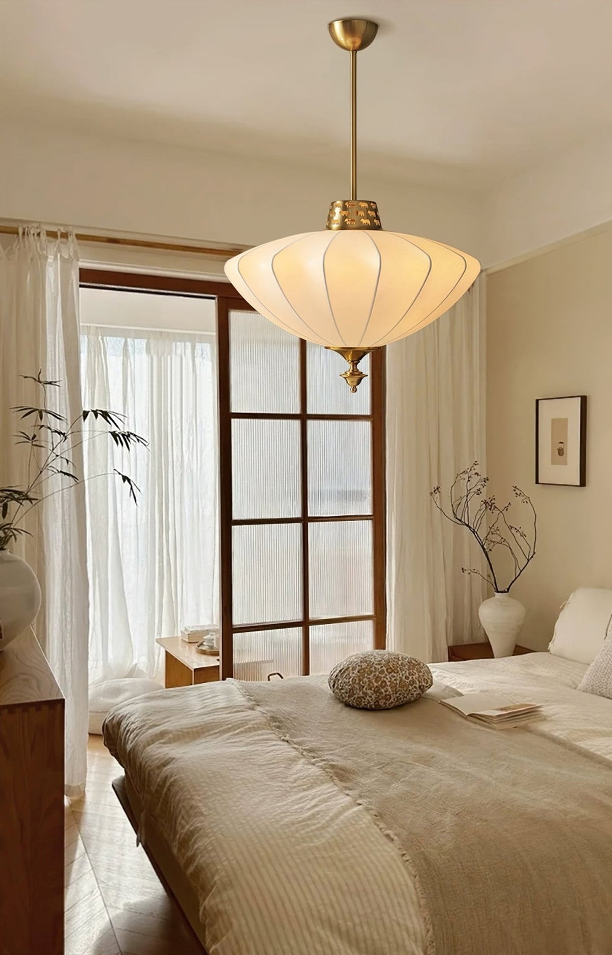 Ortalara elegantie Vintage Bloom zijde hanglamp