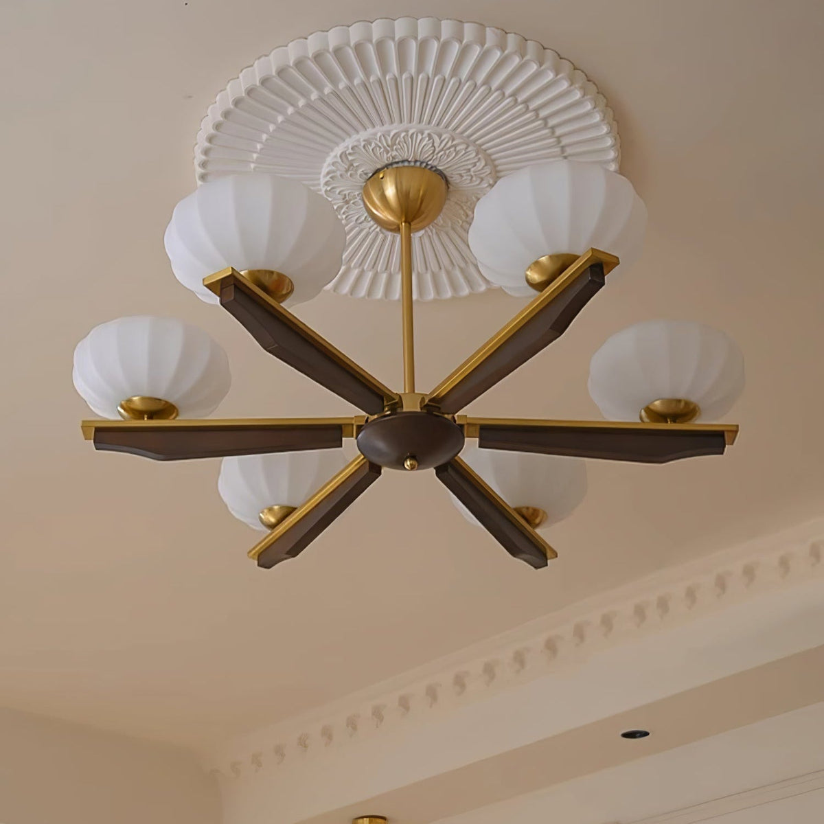 Uzoror Traditionele Elegantie Vintage Hout Kroonluchter