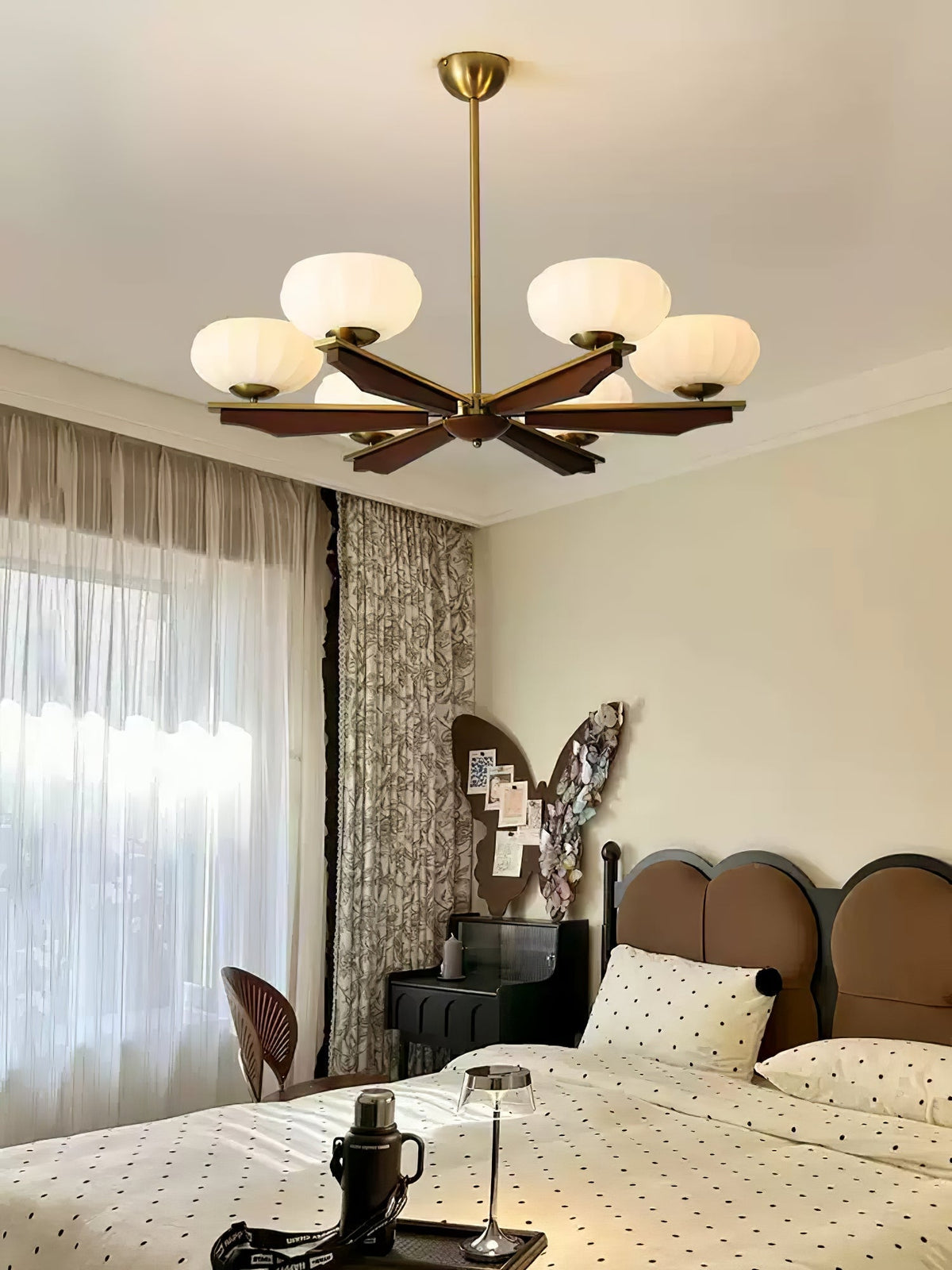 Uzoror Traditionele Elegantie Vintage Hout Kroonluchter