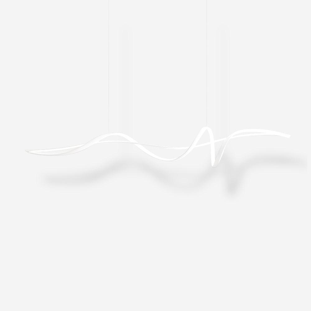 Calelina modern zwart LED Wave hanglamp