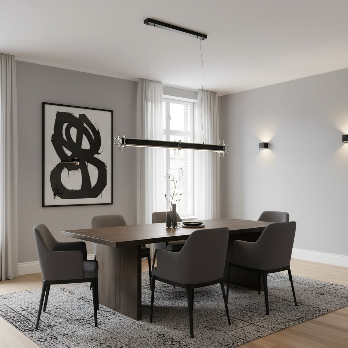 Kolve Industriële hanglamp met lineaire as