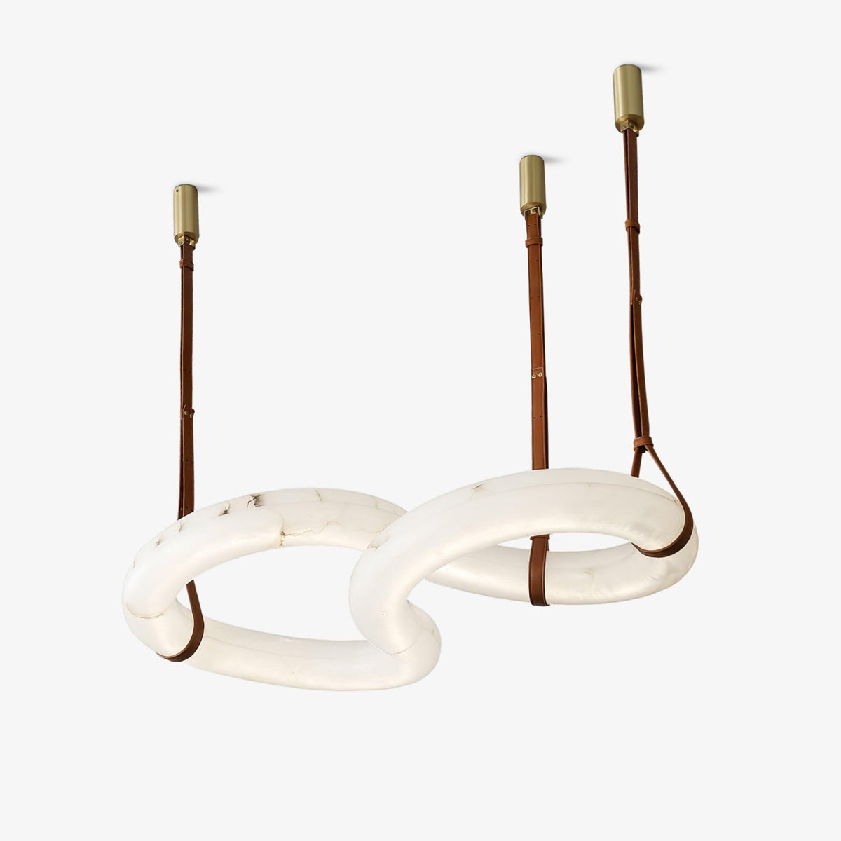 Luste albasten hanglamp met gesloten ring