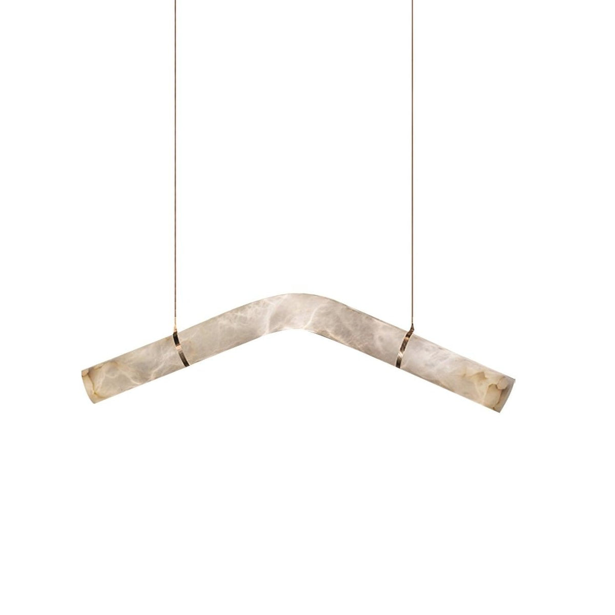 Luste albasten hanglamp met gesloten ring