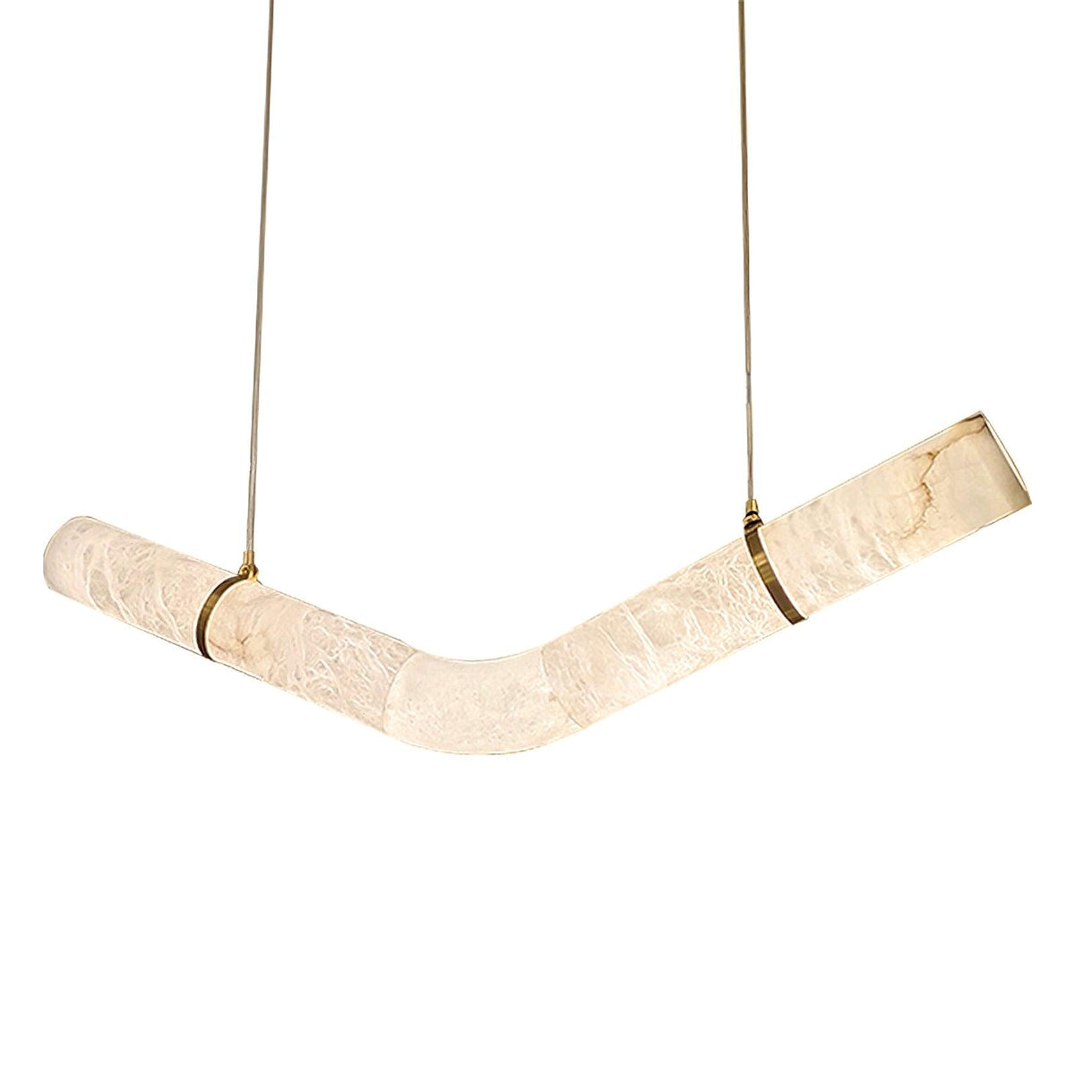 Luste albasten hanglamp met gesloten ring