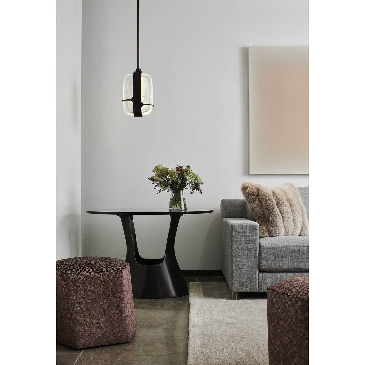Lumeena hanglamp met afwerking en transparant