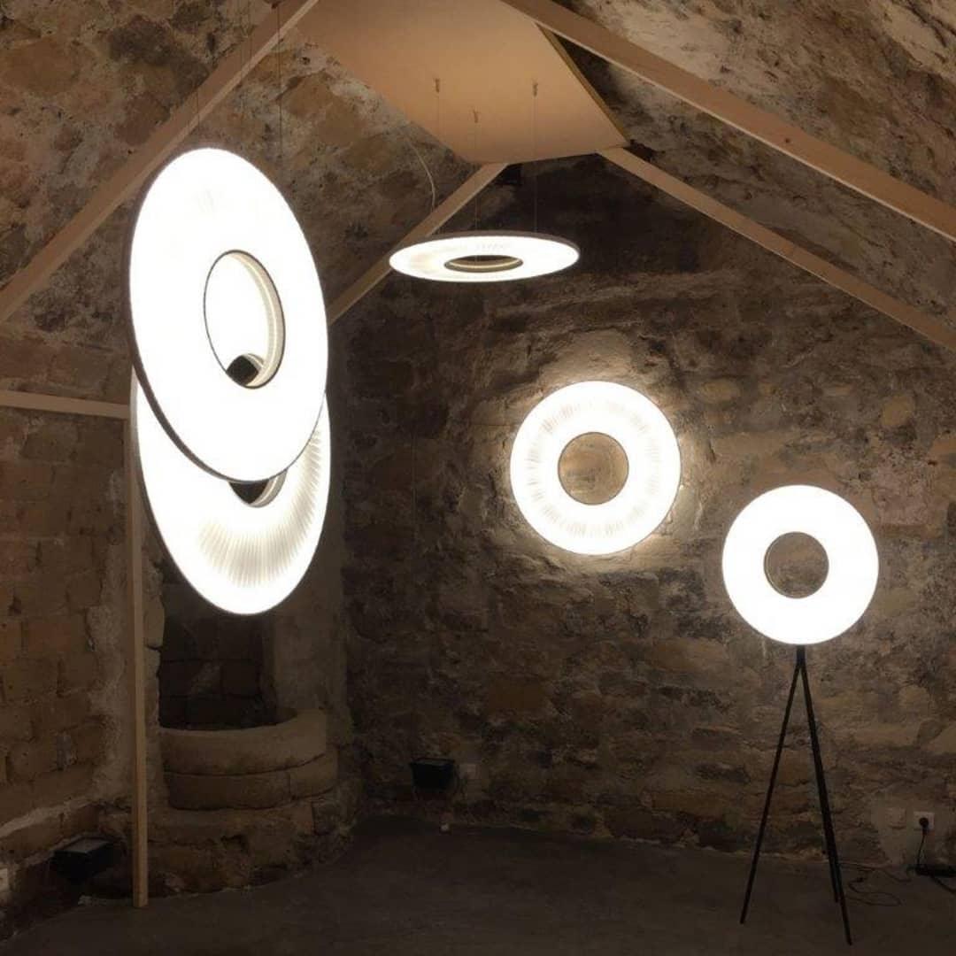 Lumira hanglamp witte stof klassiek