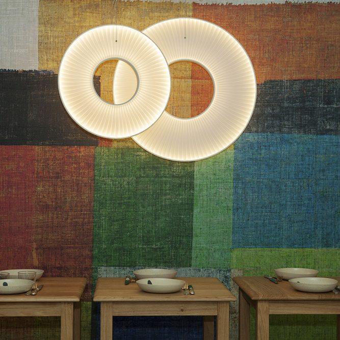 Lumira hanglamp witte stof klassiek