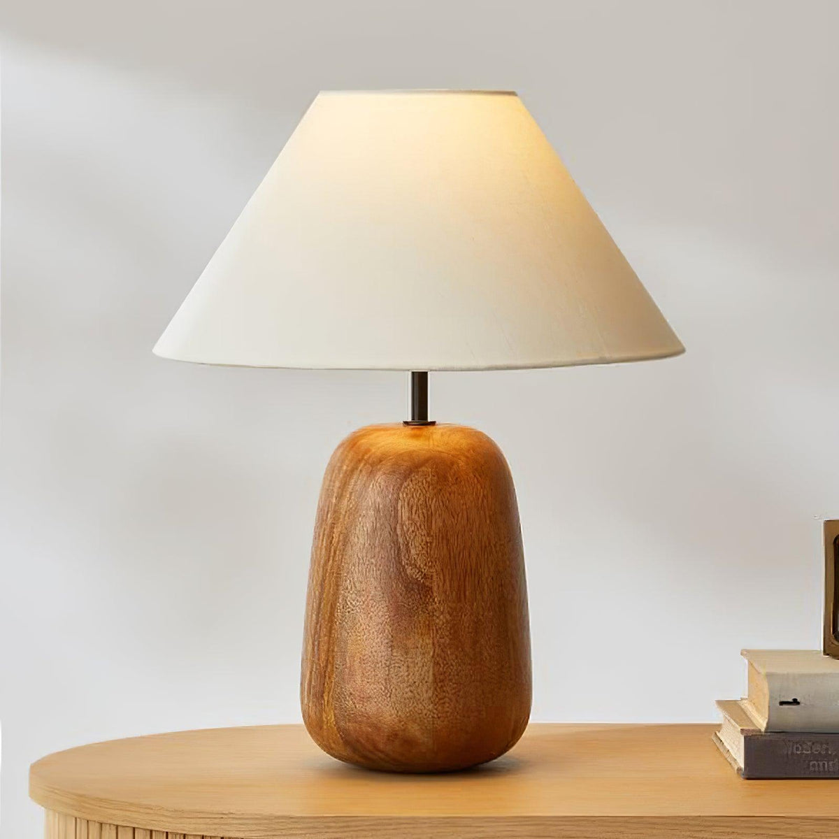 Syloraya moderne tafellamp van hout