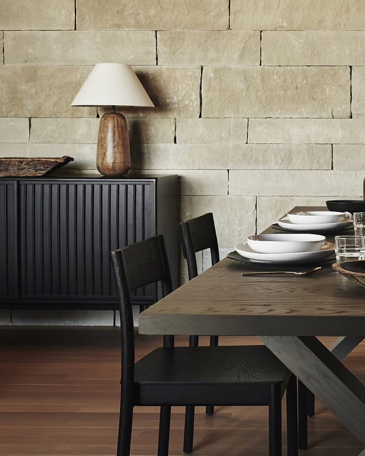 Lindenier houten tafellamp
