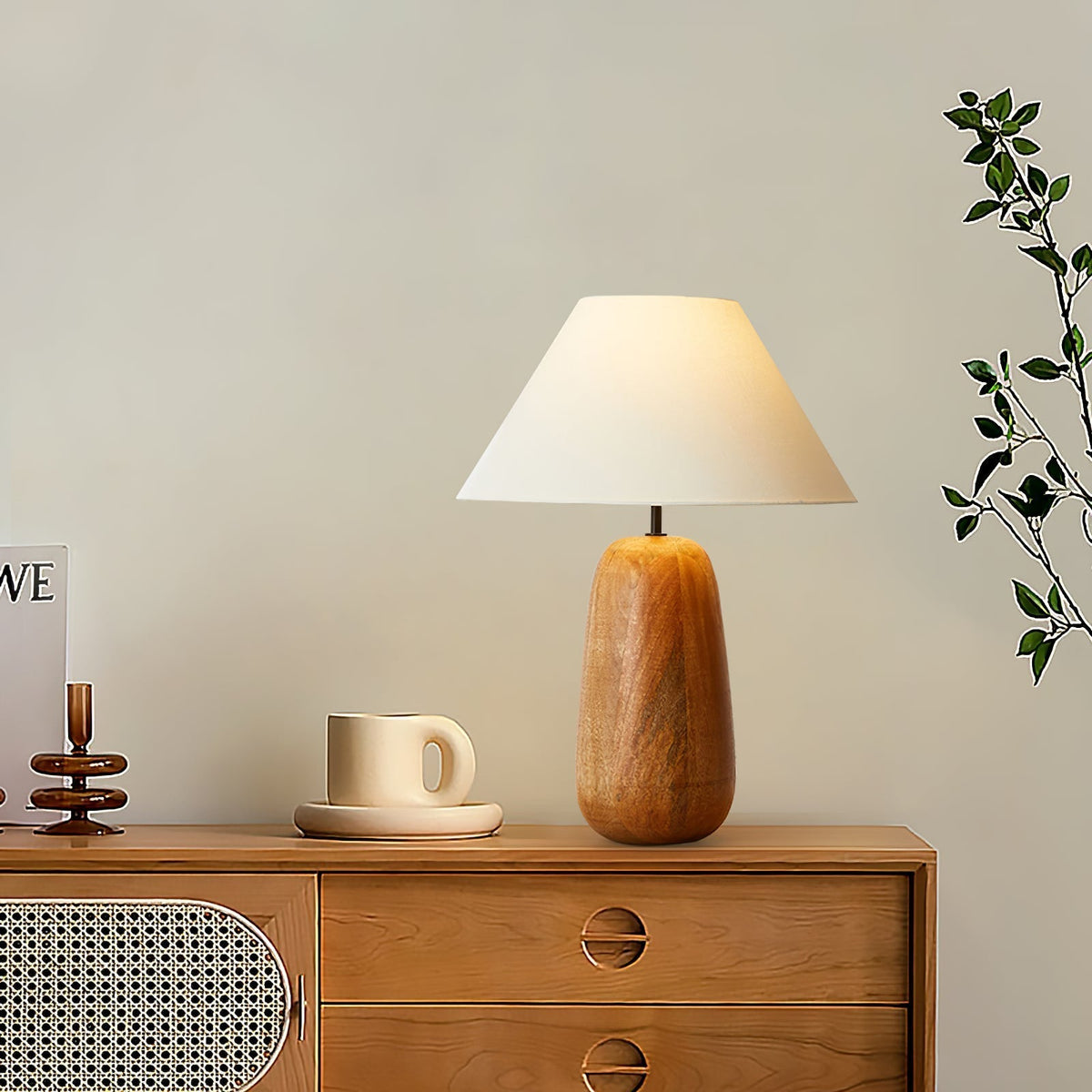 Lindenier houten tafellamp