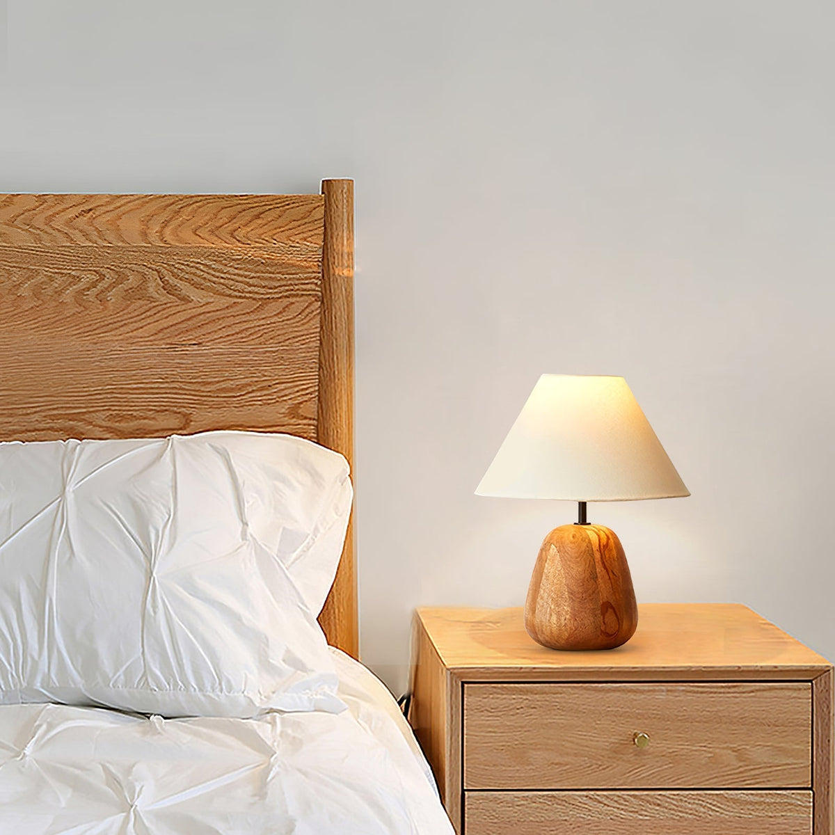 Lindenier houten tafellamp