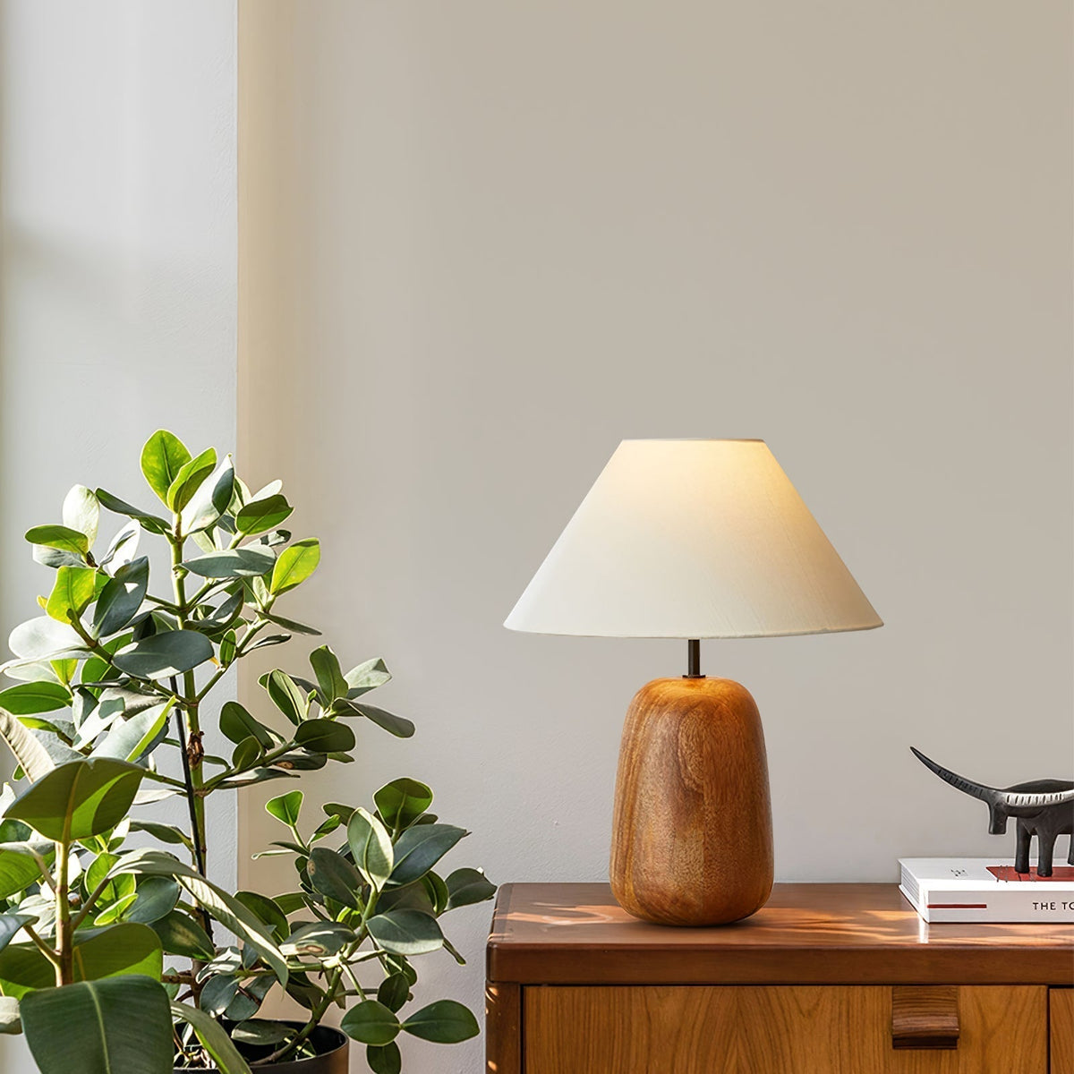 Lindenier houten tafellamp